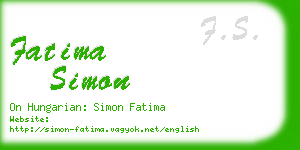 fatima simon business card